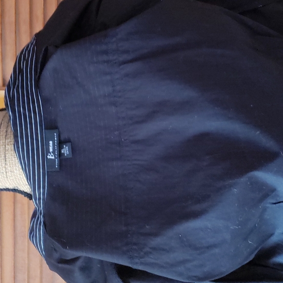 Gently worn Byer black and white belted pinstrip button down XL dress - Picture 10 of 10